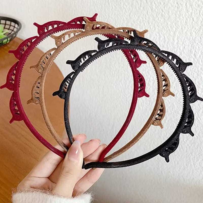 Jual Bando Rambut 2in1 Jepit Beludru Premium Aksesoris Fashion Wanita ...