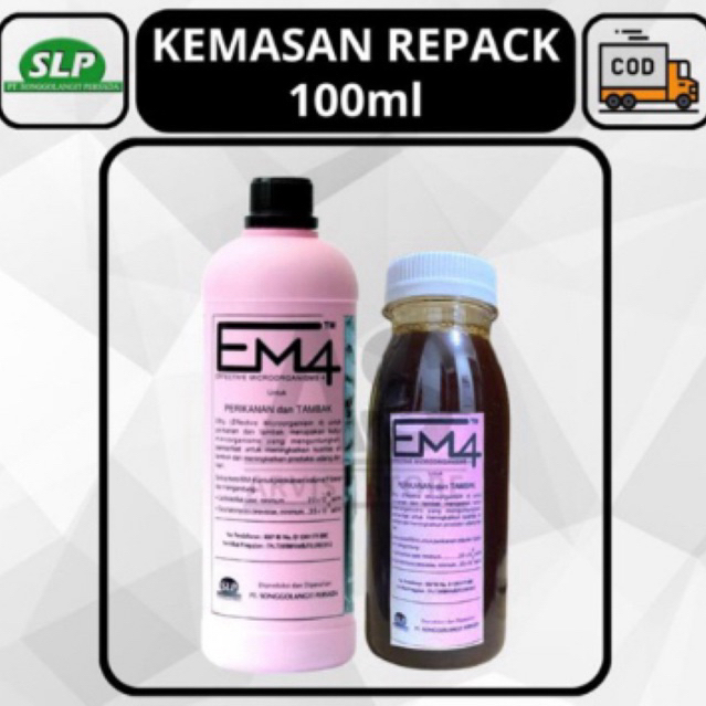 Jual EM4 REPACK BOTOL 100ml EM4 Perikanan Peternakan Pertanian Limbah ...