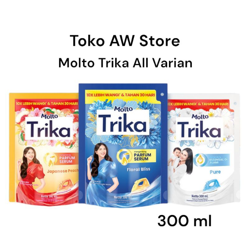 Jual Trika 300 ML All Varian l Pelembut Pewangi Pakaian l Perawatan ...