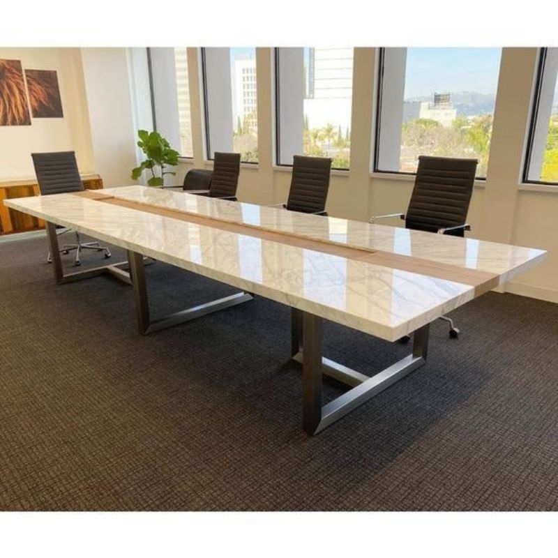 Jual meja meting kantor kaki stanlis stell | Shopee Indonesia