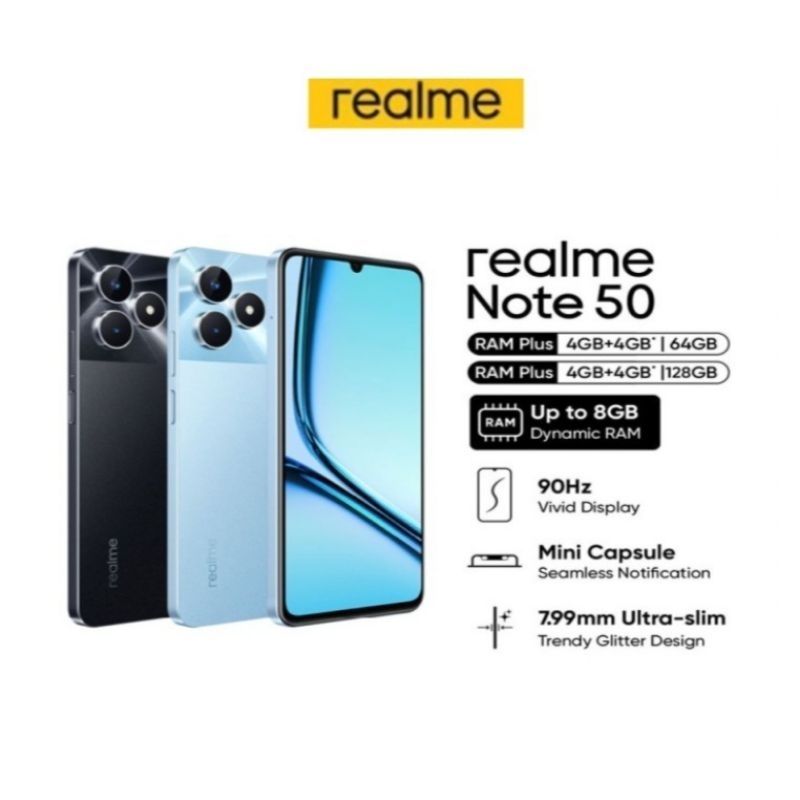 Jual HP REALME NOTE 50 4/128 GB - RELMI NOTE 50 RAM 4GB ROM 128GB RESMI ...