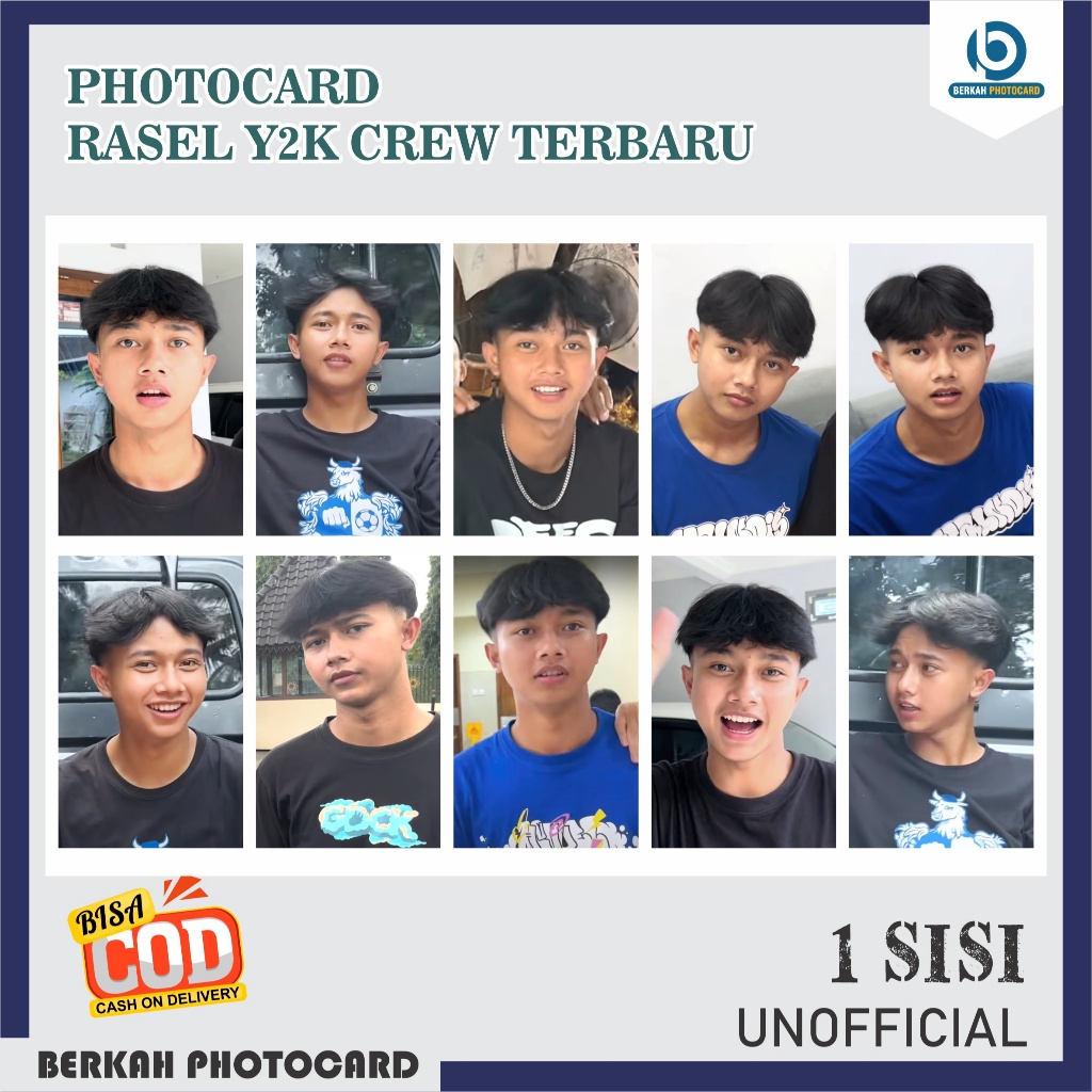 Jual PHOTOCARD RASEL Y2K CREW GWSM isi 50 pcs 1 sisi tebal 310 gsm ...