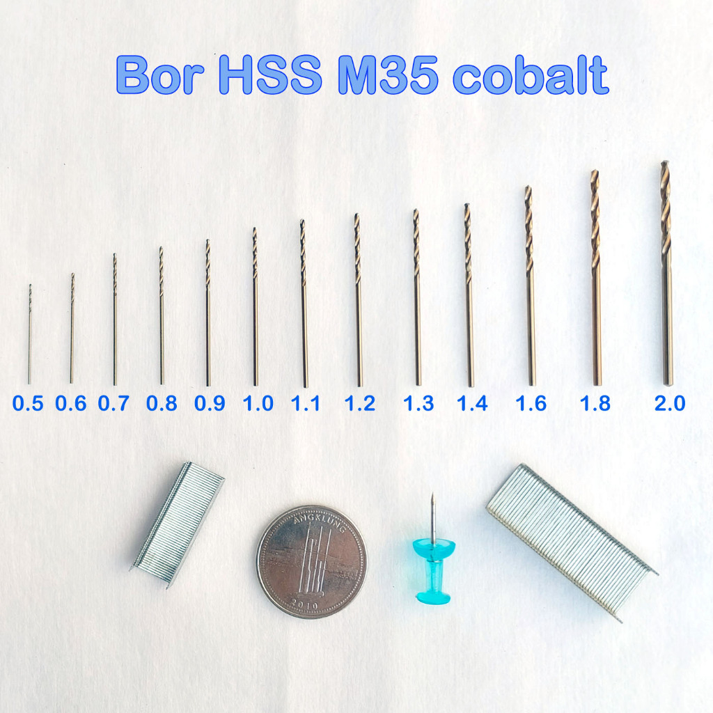 Jual Mata bor mikro bor mini bor kecil HSS cobalt M35 K10 carbide ...