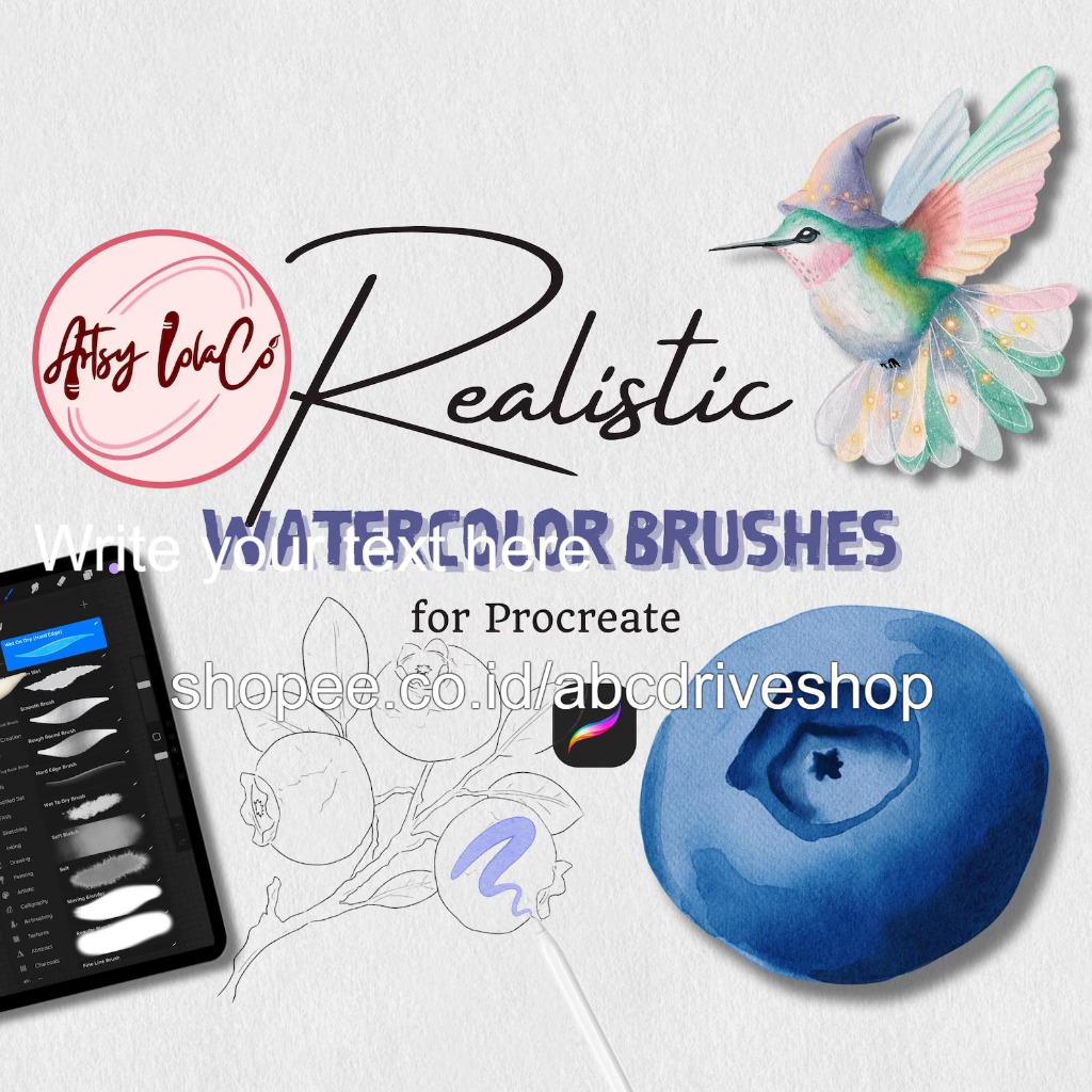 Jual Procreate Brush - Realistic Watercolor Brushes | Shopee Indonesia