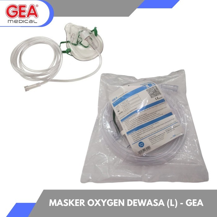 Jual Oxygen Mask Adult Size GEA - Masker Oksigen Nebu [Depok] | Shopee ...
