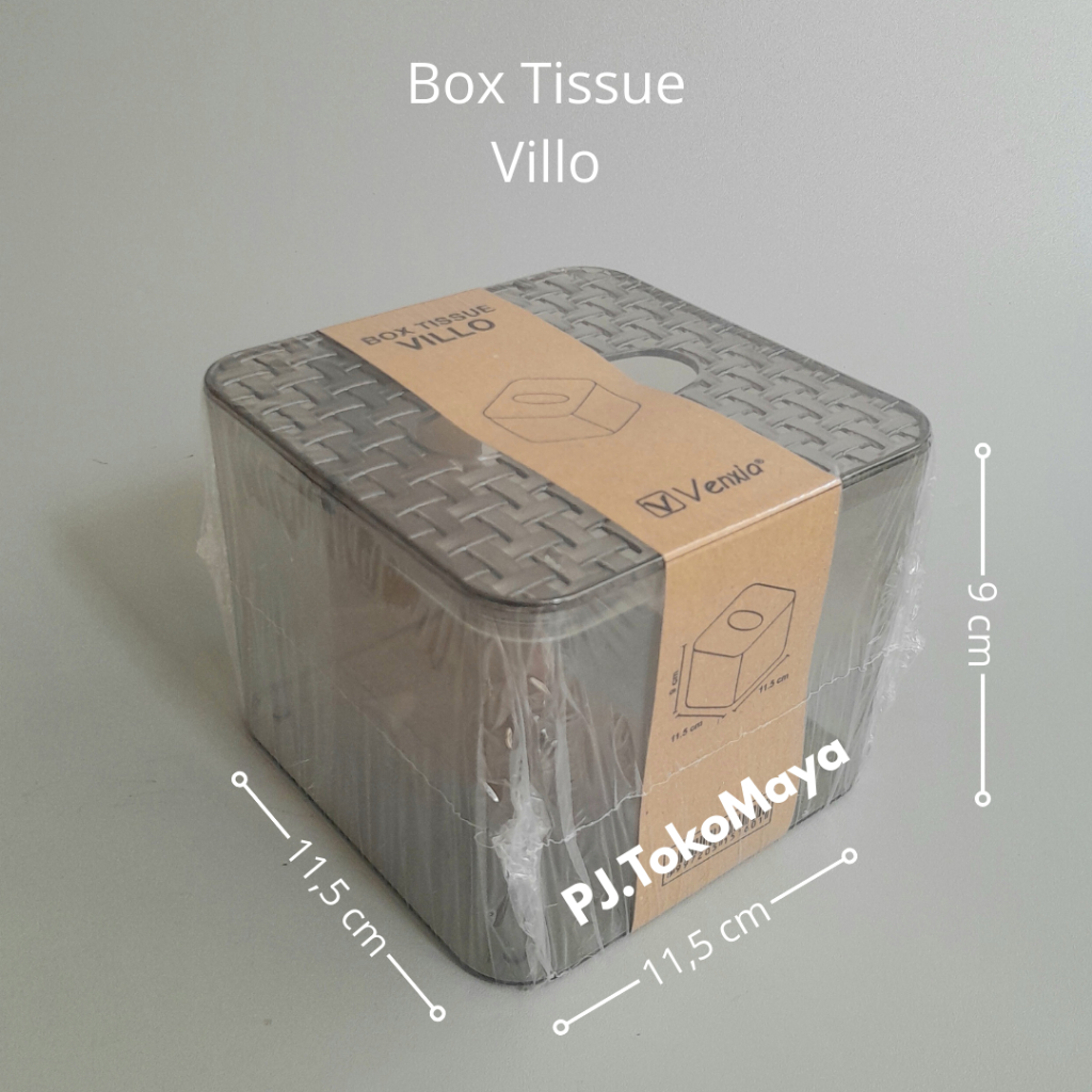 Jual Venxia Tempat Tisu Transparan Villo Bening Aestetic Atas Motif ...