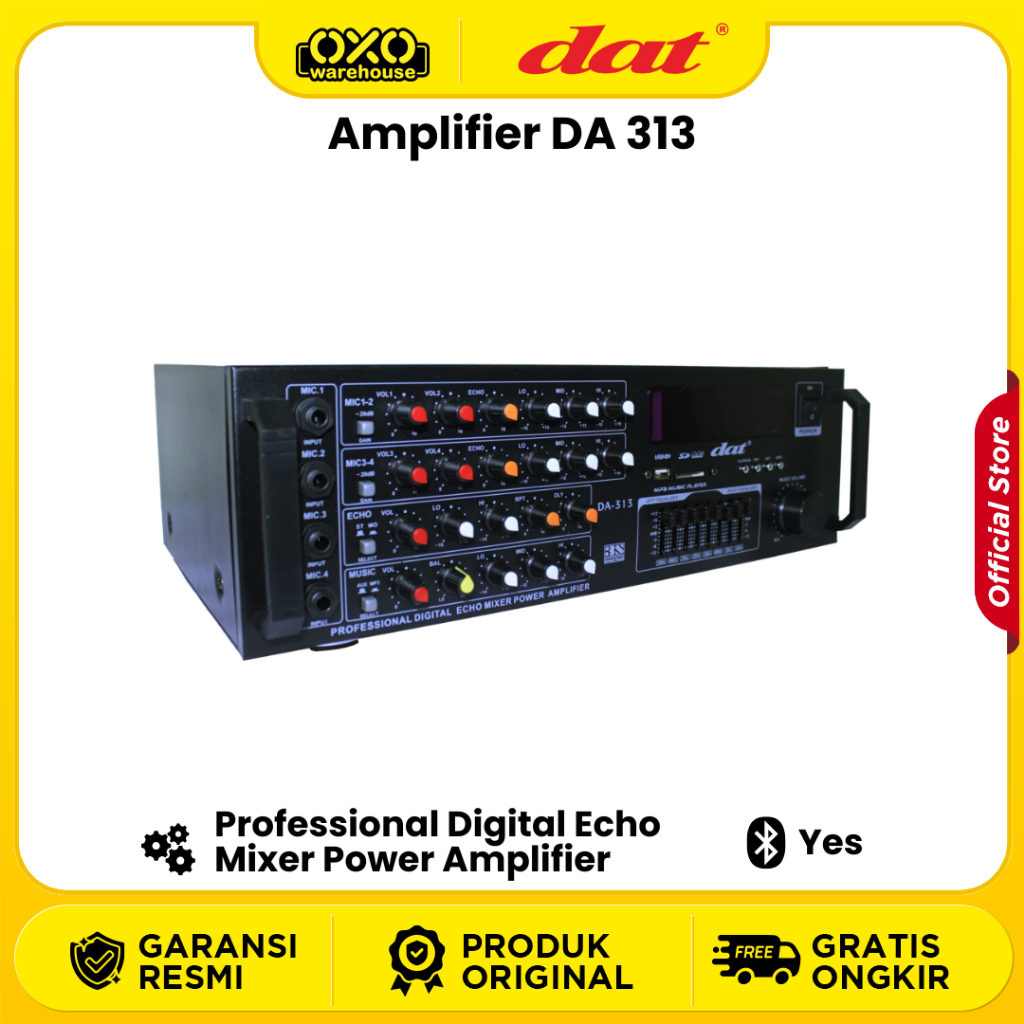 Jual DAT Amplifier DA 313 Stereo Amplifier Karaoke Digital Input ...