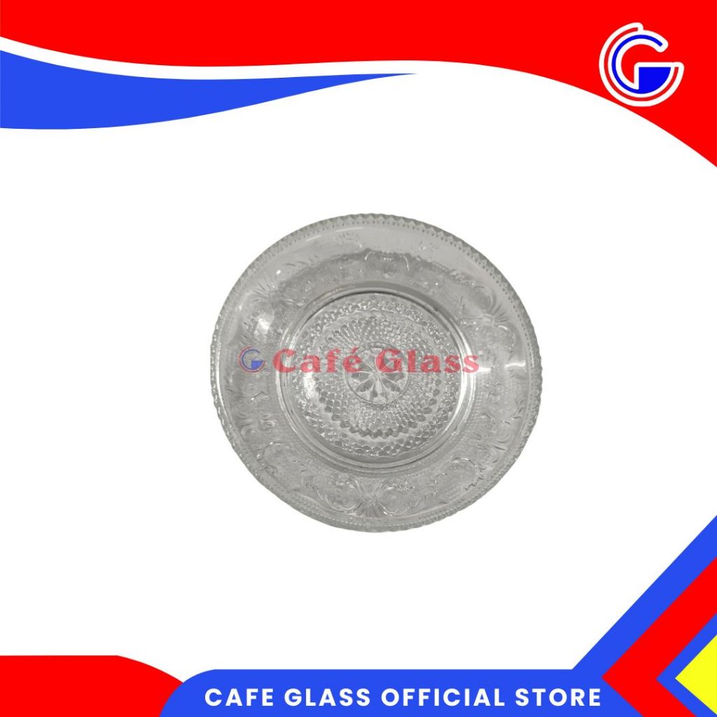 Lepek Kaca Bulat Coaster Lusin 12 Pcs P-599/Pm / Lepek 4.5 Lepek Kopi / Lepek 1 Lusin