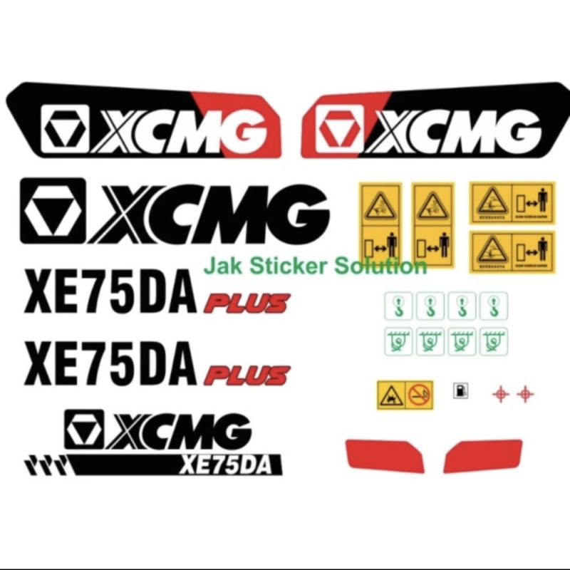 Jual Stiker Excavator XCMG XE75DA Plus Decal Sticker | Shopee Indonesia