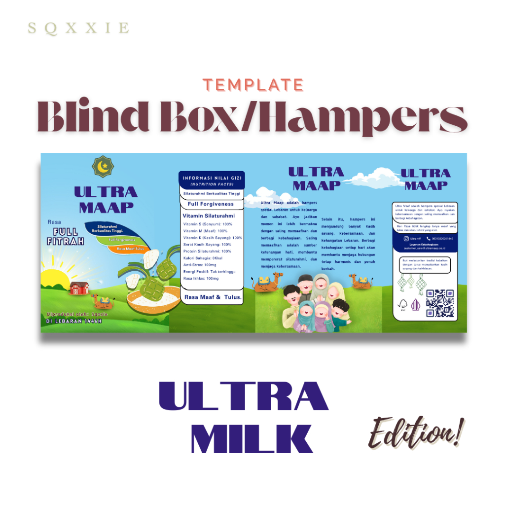 Jual [CEK DESKRIPSI PRODUK!] TEMPLATE BLIND BOX KEMASAN SUSU UHT ...