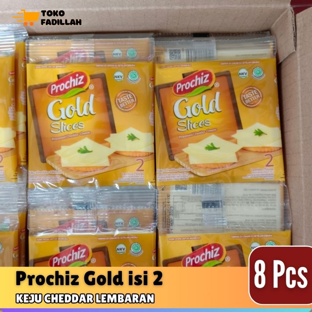 Jual Keju Prochiz Gold Slices isi 2 Lembar x 8 Sachet (1 Renteng ...