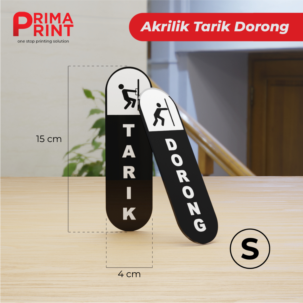 Jual Signage Tarik & Dorong 1 SET Papan Tanda Tarik Dorong Akrilik I ...
