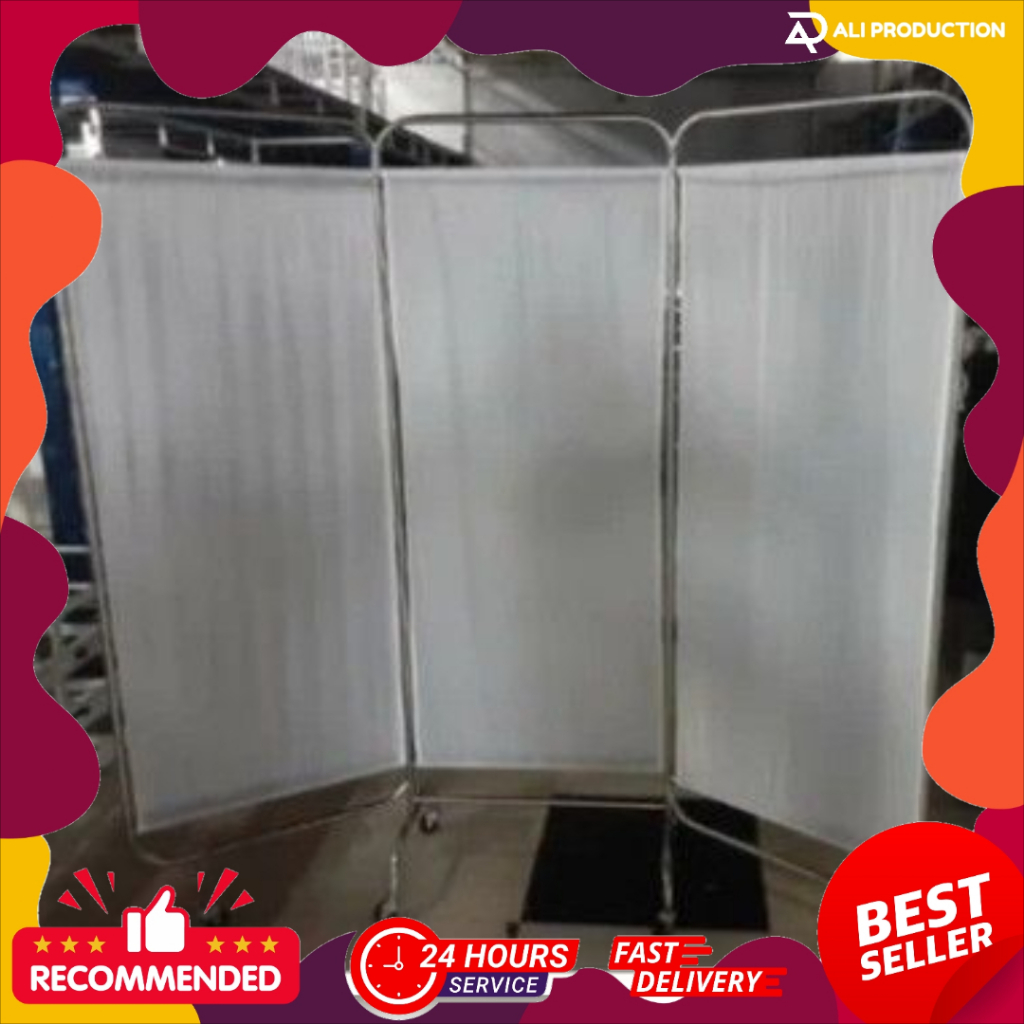 Jual Bed screen 3 bidang / Sampiran rumah sakit (Besi) Pembatas Ruangan ...