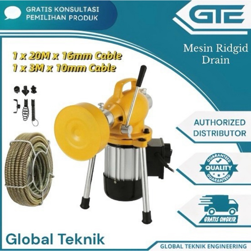 Jual Mesin Saluran Mampet Mesin Ridgid Drain Cleaner Pelancar Pipa ...