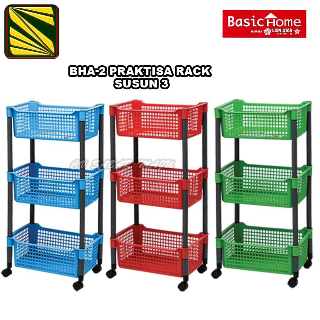 Jual Basic Home BHA-2 Praktisa Rack SS-3 Roda Rak Susun 3 / Lion Star ...