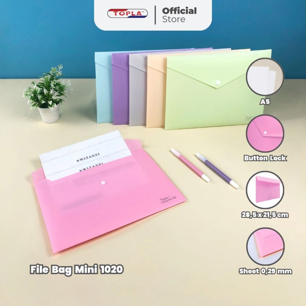 Jual File bag 1020 mini tebal map file organizer untuk nota dan dokumen ...