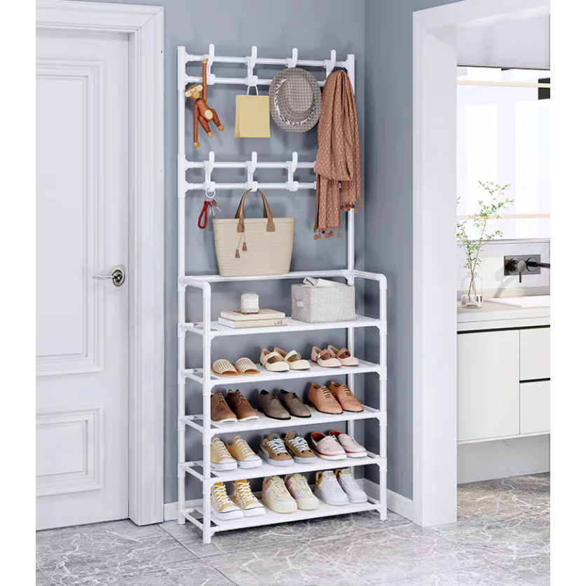 Rak Sepatu Elvarli Shoe Shelf IN 1】Stand Hanger Gantungan Baju