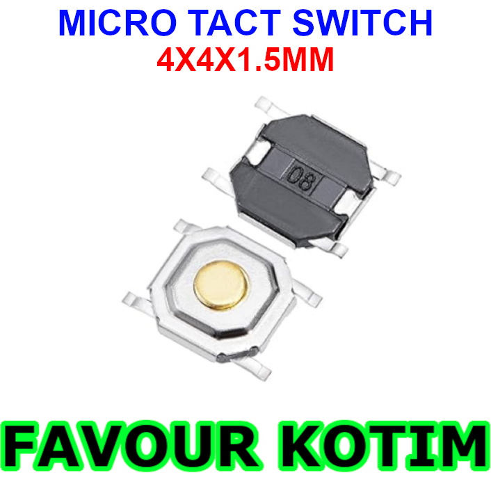 Jual MICRO TACT SWITCH 4X4X1.5 MM SAKLAR MICRO ON OFF MOMENTARY SMD ...