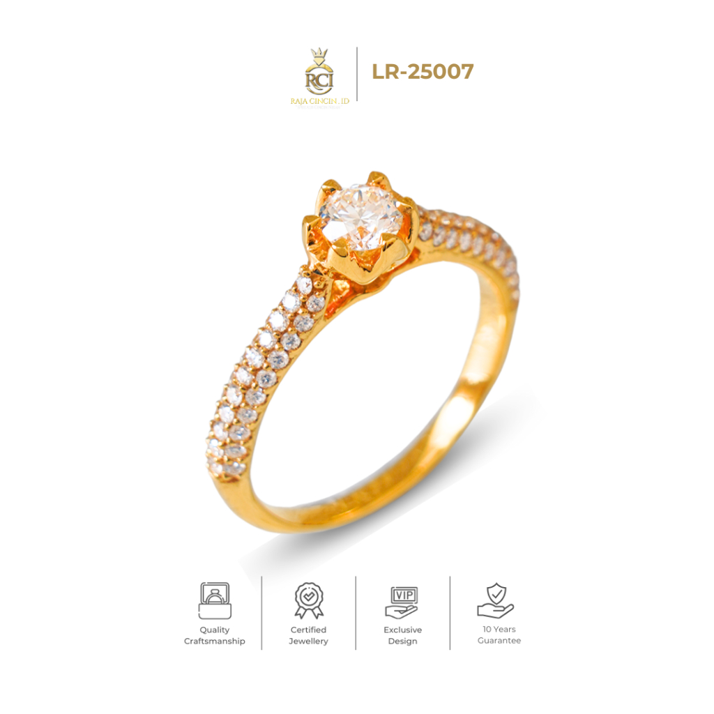Jual Raja Cincin Indonesia - Ladies Ring Diamond 18K LR25007 - Cincin ...