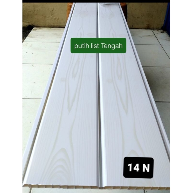 Jual Plafon Pvc Minimalis 8mm Motif - Putih List Tengah KL 16 | Shopee ...
