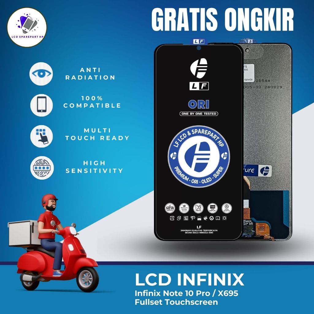 Jual LCD INFINIX NOTE 10 PRO / X695 FULLSET TOUCHSCREEN | Shopee Indonesia