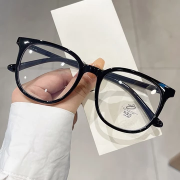 Kacamata Korea Wanita Kacamata Anti Radiasi Pria Wanita Fashion Cat Eye Retro Flat Eyeglasses