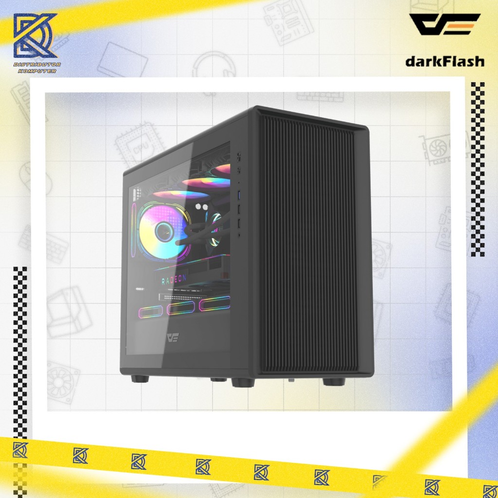 Jual DARKFLASH CASING DB460M BLACK M-ATX - GAMING CASE | Shopee Indonesia