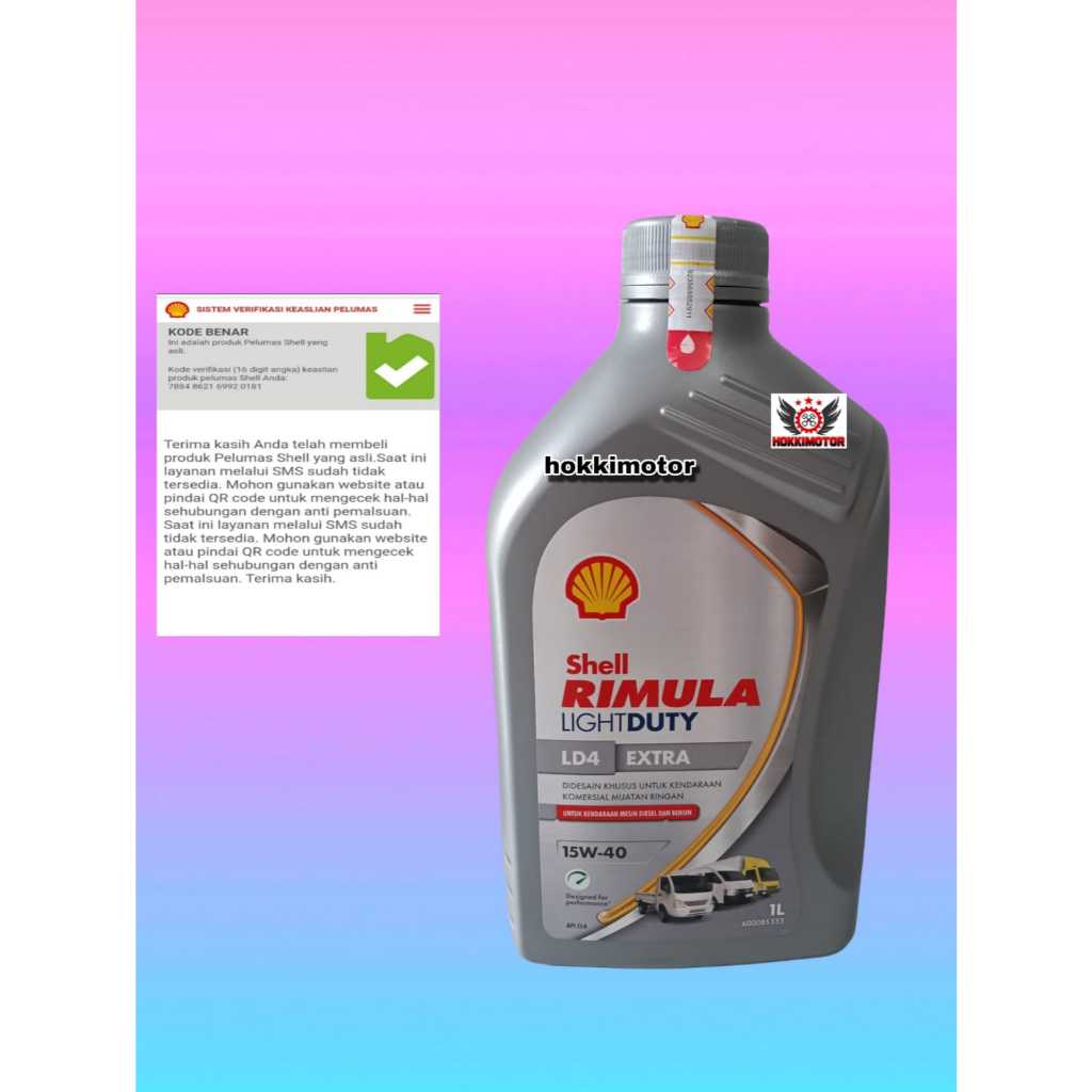 Jual OLI MESIN MOBIL DIESEL SHELL RIMULA LD4 LD 4 EXTRA DUTY 15W-40 ...