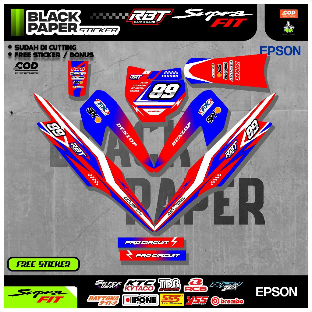 Jual Striping Rbt Motor SUPRA FIT Motor Rbt Bebek Modif Supermoto Yz ...