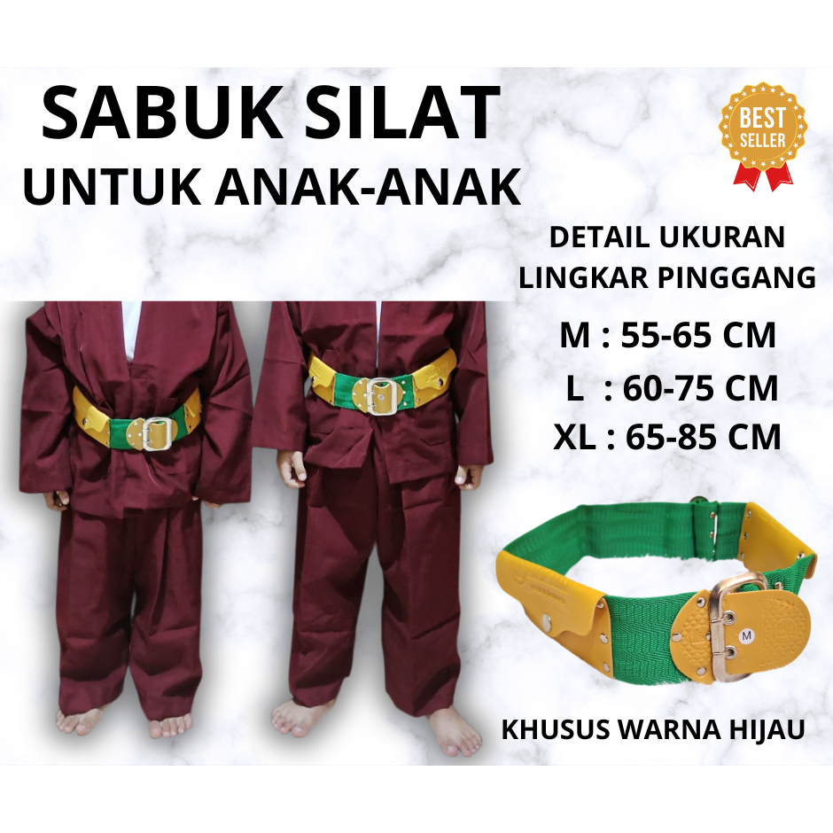 Jual Sabuk Silat untuk Anak-Anak Khusus Warna Hijau Sabuk Betawi Sabuk ...