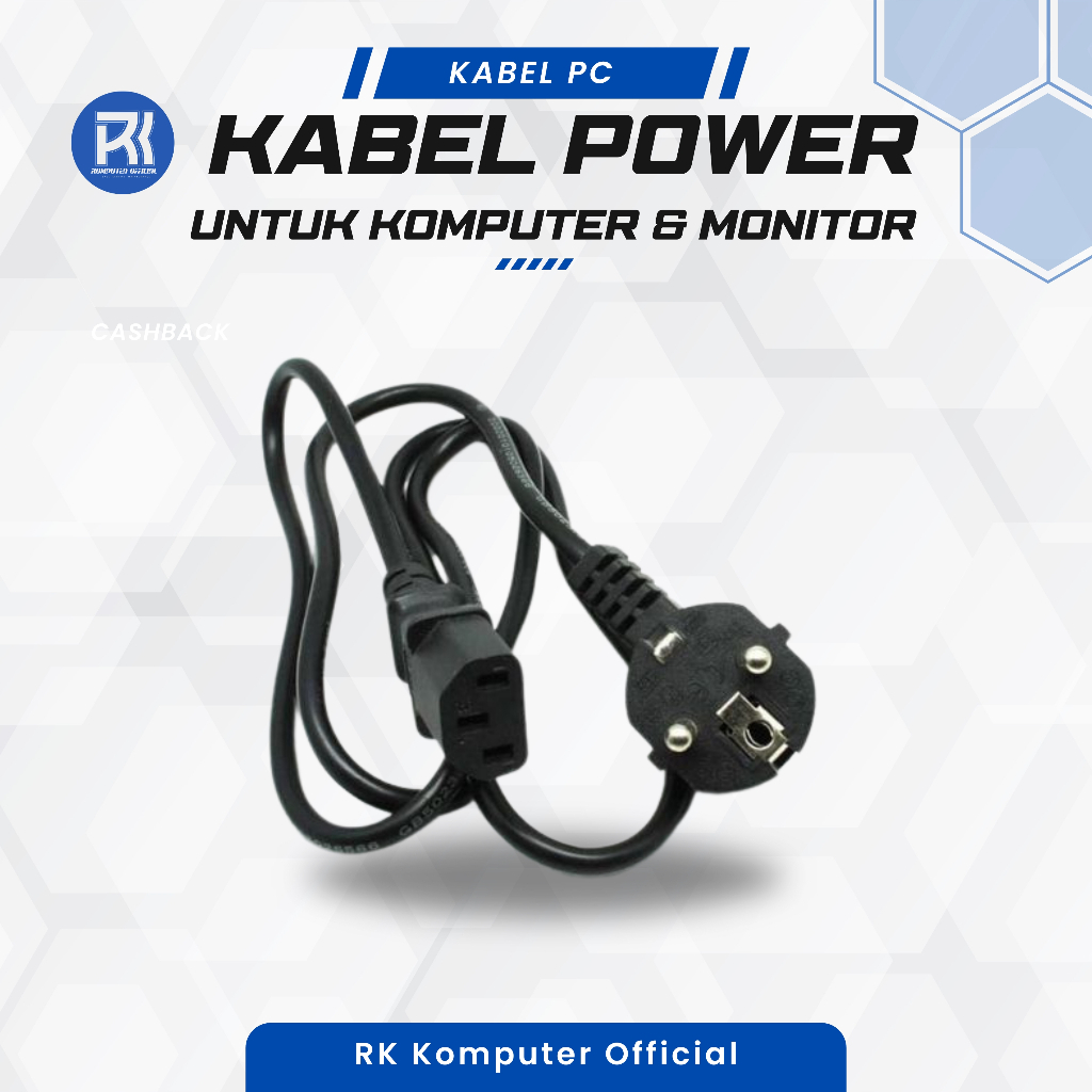 Jual Kabel Power PC Komputer / Monitor – Kabel Power 3 Lubang 1.5m ...