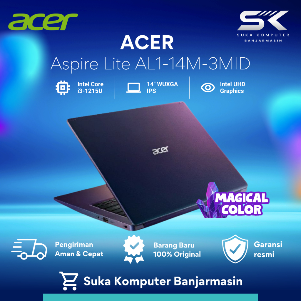 Jual Acer Aspire Lite AL1-14M-3MID /Core i3-1215U/8GB/512GB SSD/W11+OHS ...