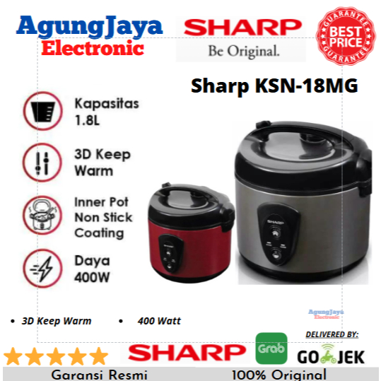 Jual RICE COOKER SHARP KS-N18MG MAGIC COM PENANAK NASI 1.8 LITERS ...
