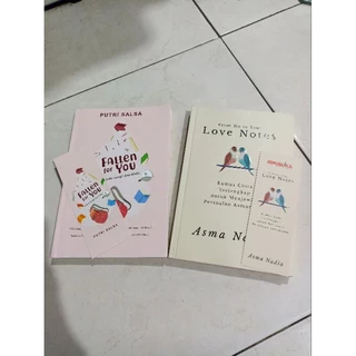 OBRAL BUKU MURAH ORIGINAL / NOVEL REMAJA / 1 PAKET 2 BUKU / LOVE NOTES / FALLEN FOR YOU / ROMANCE / DEWASA / FIKSI /