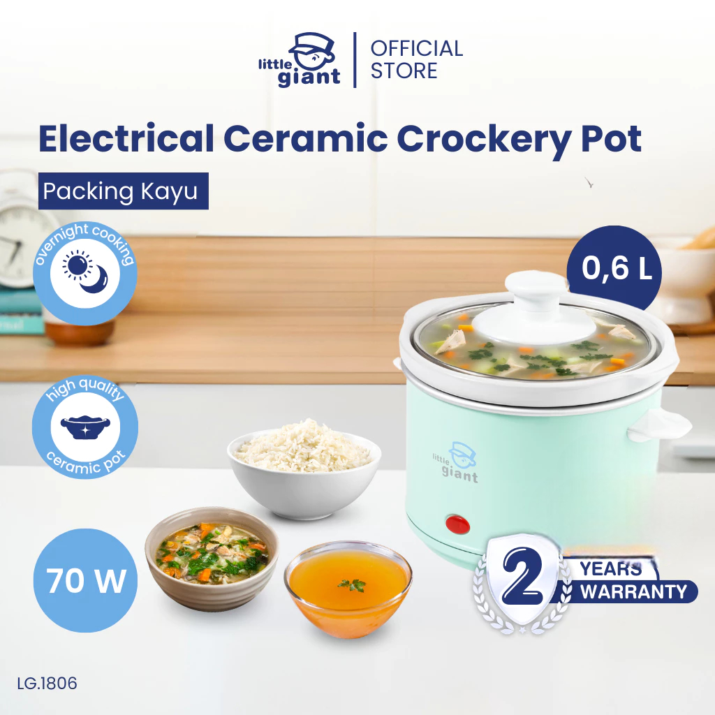 Jual Little Giant Slow Cooker 0.6L Ceramic Crockery Pot - Little Giant ...