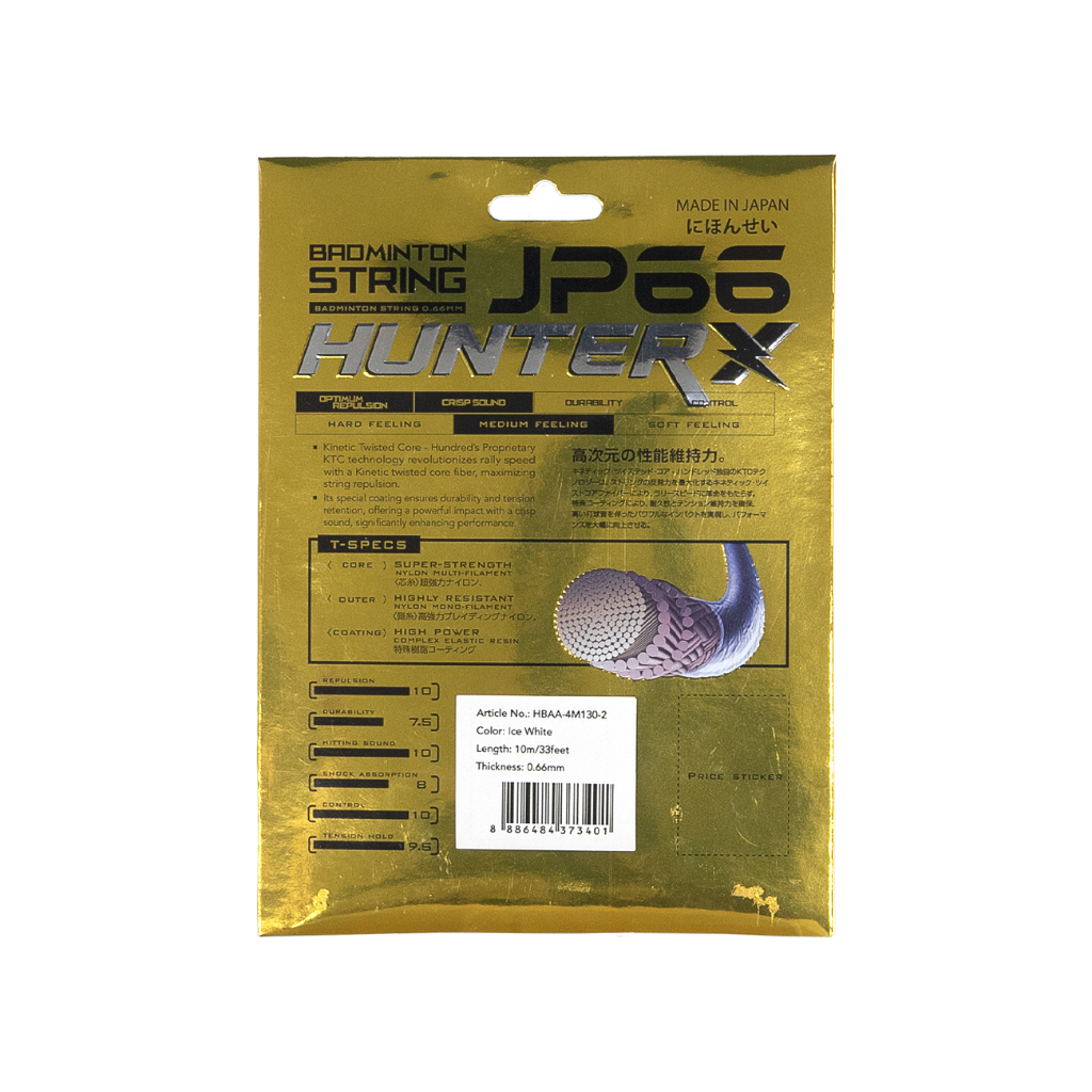 Jual Hundred Senar Raket Badminton String JP 66 Hunter X HBAA-4M130 ...