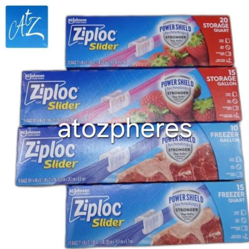 Jual SC Johnson Ziploc Slider Power Shield Technology 10 15 20 FREEZER ...