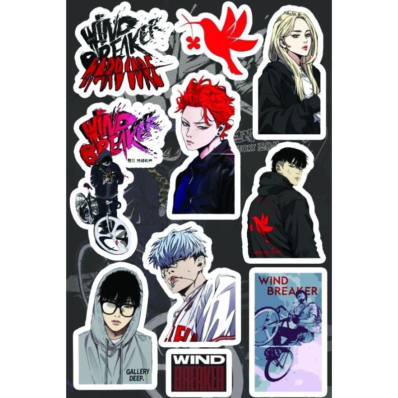 Jual Sticker Manhwa A6 Windbreaker waterproof anti air stiker Korea ...