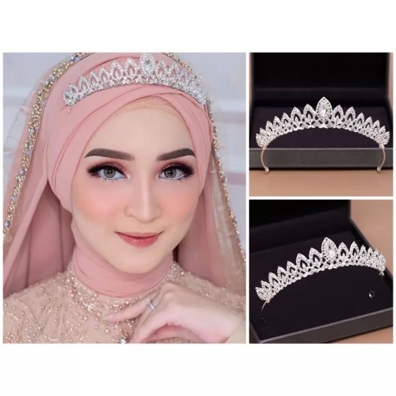 mahkota hijab/ mahkota wisuda/ mahkota wedding/ tiara/ headpiech bunga