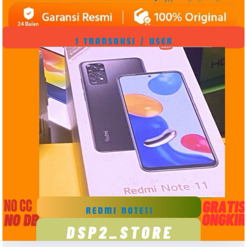 Jual REDMI NOTE NEW 11 ram 8/128 gb BERGARANSI BNIB NO CC/db | Shopee ...