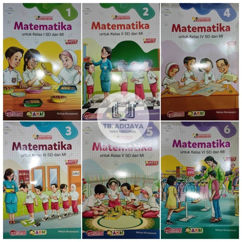 Jual Matematika SD Kelas 1 2 3 4 5 6 Kurikulum Merdeka Global Tiga ...