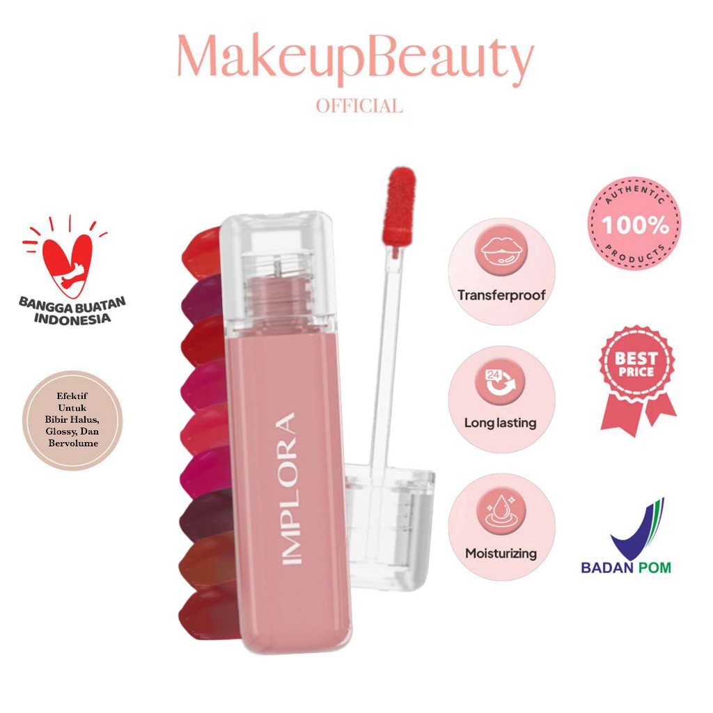 Jual IMPLORA Glossy Plumpy Jelly Tint - LipTint | Shopee Indonesia