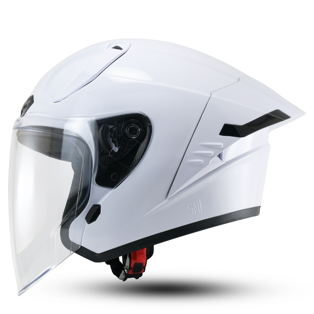 Jual R-SIX Helm Half Face Helm Motor SNI Solid Kaca Clear | Shopee ...