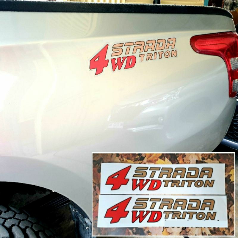 Jual Sticker 4WD Strada Triton Sticker Bak Strada Triton Stiker 4WD ...