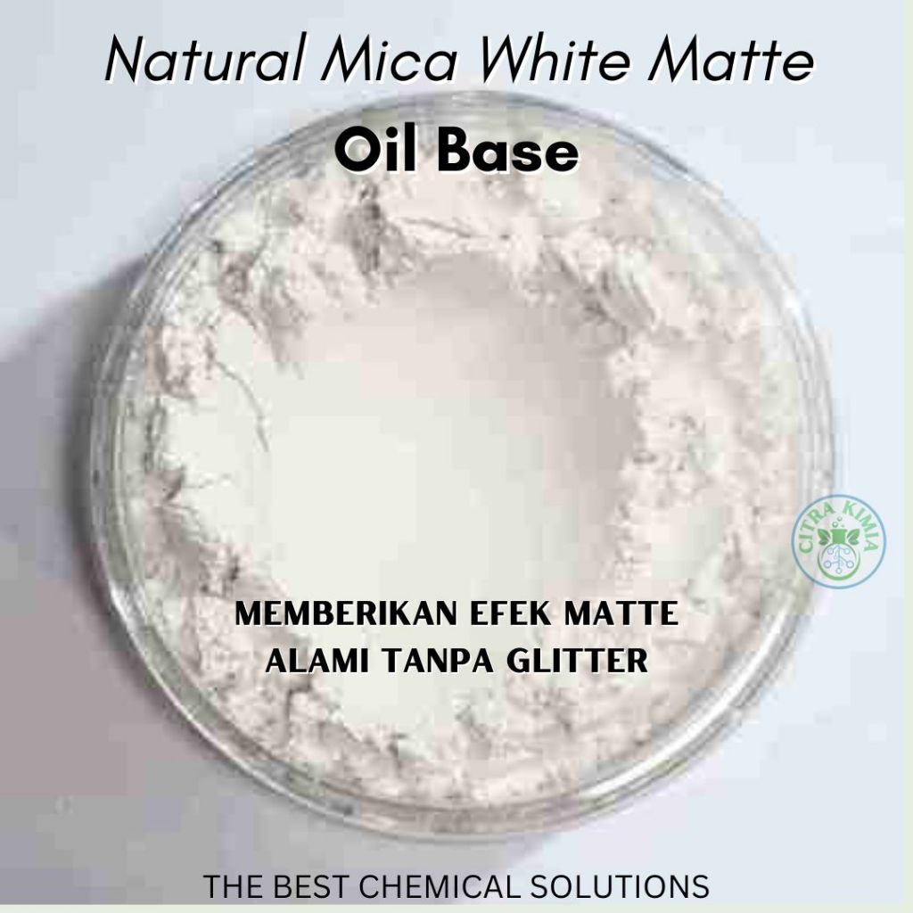 Jual Natural Mica Powder Matte White 100gr - Mica Oil Base Putih Doff ...