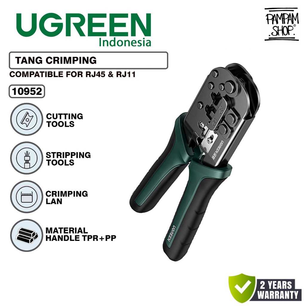 Jual UGREEN 10952 Tang Crimping Tool RJ45 RJ11 Kabel LAN Network Tank ...