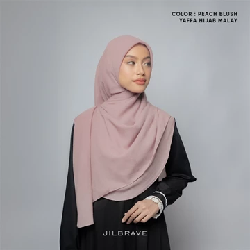 Jilbrave YAFFA HIJAB MALAY Tudung Curve Malaysia Kerudung Segiempat Oval 3 Sisi