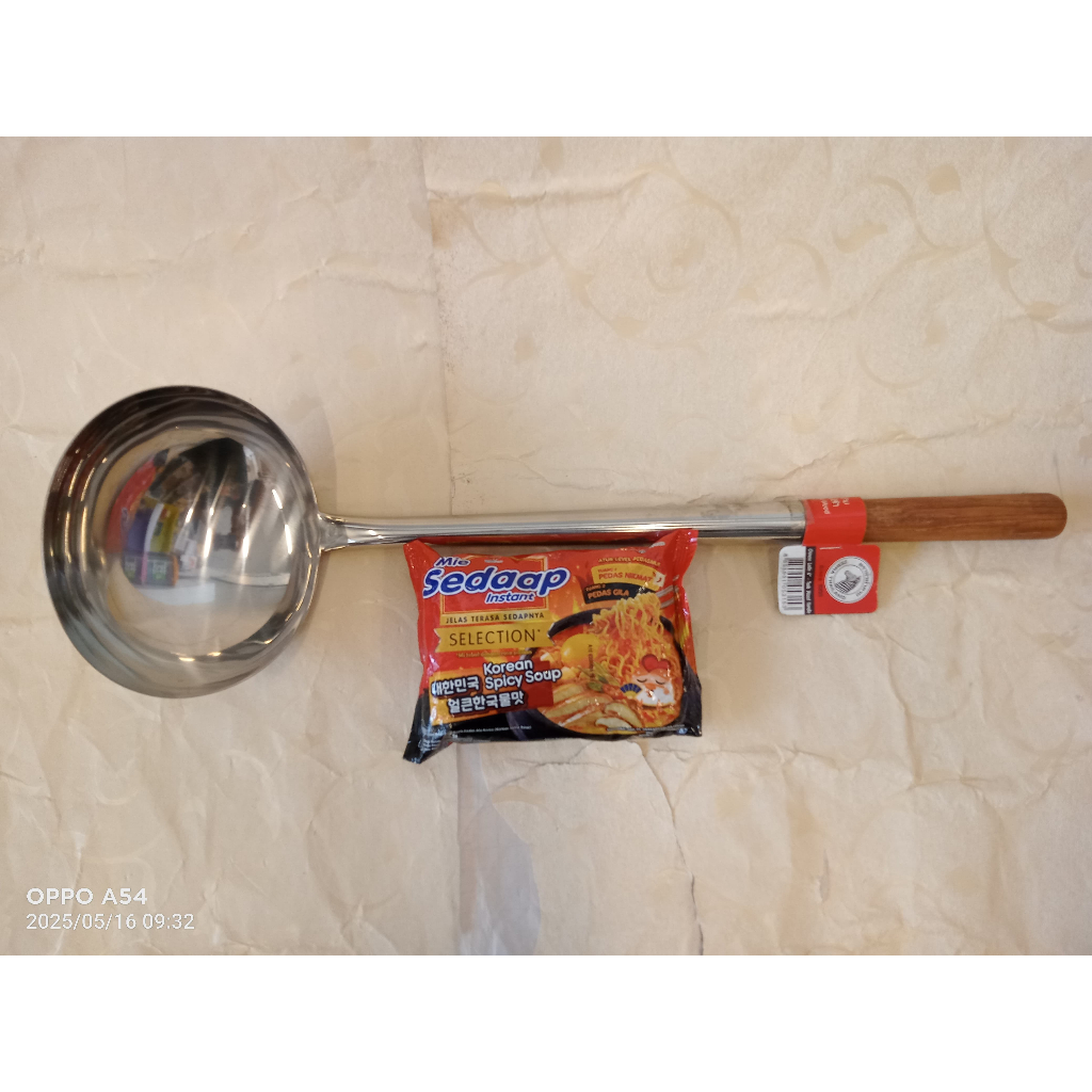 Jual Zebra Ladle 6in Stainless Steel Teak Wook Handle Gagang Kayu Jati ...