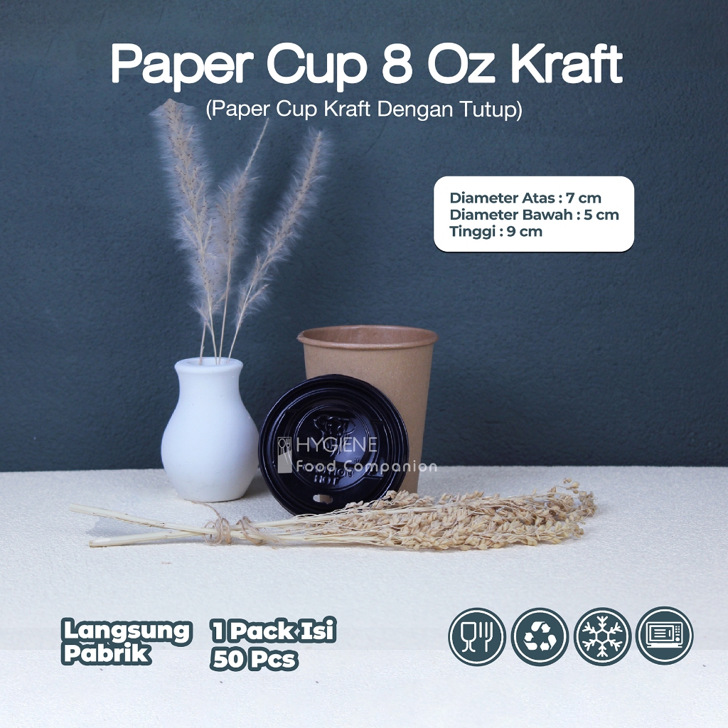 Jual Hot Paper Cup Brown / Paper Cup Coklat Tahan Panas / Gelas Kertas ...
