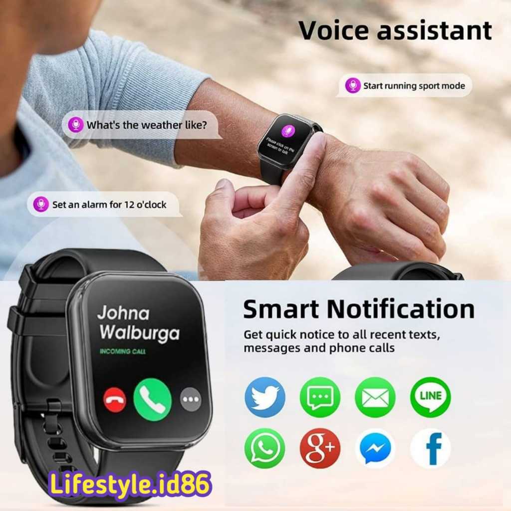Jam Tangan Hp Android Layar Sentuh Panggilan Monitoring Penuh Anti Air Pemantau - foto 3